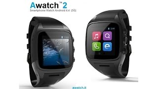 "Awatch Android 4.4 Smart watch phone (3G) & camera