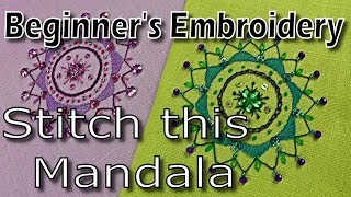 Easy stitching project for beginners - Mandala