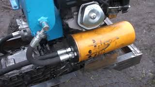 Самодельный мини трактор-погрузчик "Холмогорец-3" с гидроприводом.