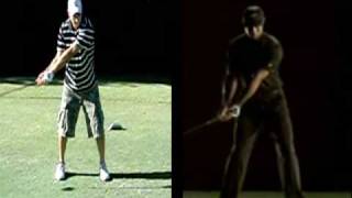 Tiger vs. Me  Golf Swing with Casio EX-FS10  slow motion