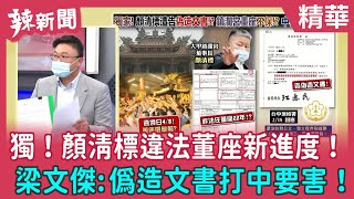 【辣新聞 精華】獨！顏清標違法董座新進度！ 梁文傑:偽造文書打中要害！ 2022.02.18