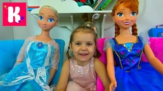 Подарок на День Рождения Кати который опоздал на 1 месяц/ Куклы FROZEN Эльза и Анна в рост Miss Katy
