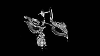 Серьги из белого золота с бриллиантами 0,25 карат