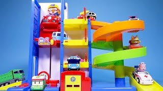 뽀로로 주차장 Pororo 타요 로보카폴리 장난감 Pororo Parking Tower Toy Robocar Poli Tayo the little bus