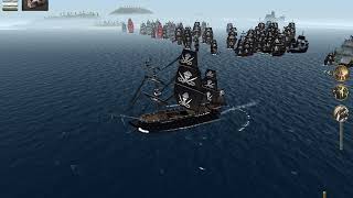 Giant pirate fleet in pirate plague of the dead
