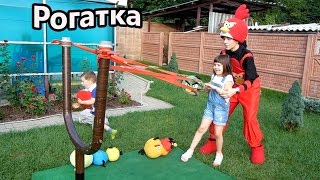 Рогатка Энгри Бедс на День рождения / Angry Birds Sling and Smash Set