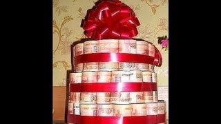 ДЕКОРАТИВНЫЙ ТОРТ ИЗ ДОЛЛАРОВ $$$.  CAKE MADE FROM REAL DOLLARS:):)