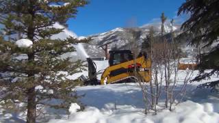 Cat® Snow Blower Work Tool Attachment at Work