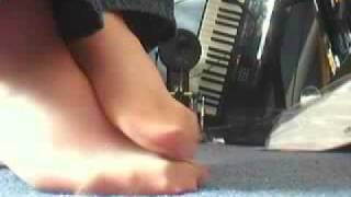 Tan pantyhose and converses