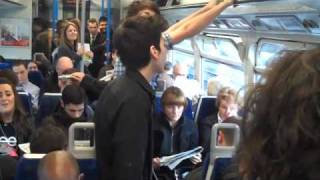 London Glee-mobbing - Waterloo East Train