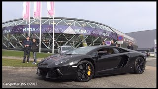INSANE Supercar convoy accelerations: Afrojack Aventador, 16M, F12, SLS BS, MP4's (1080p HD)