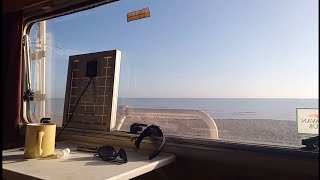 Uk van life full time motorhome vlog. Frozen beach park up and ham radio