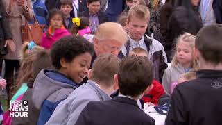 WATCH: President Trump attends White House Easter Egg Roll, discusses immigration