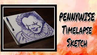 Drawing PennyWise IT Sketch | TimeLapse By Ankush