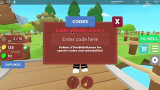 Roblox Tree Planting Simulator Codes *2019*