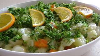 Полезный и вкусный салат из топинамбур. Yer elması yemeği.Как приготовить земляную грушу?