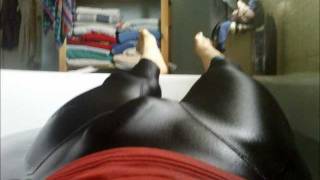 Adidas Lycra Legskin shiny wet in bathub
