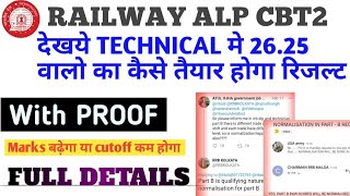 RRB Alp cbt2 part B normalization | New cutt off Discussion