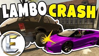 Lambo Crash - GMOD DarkRP (Going to make a Mega Unraidable Base)
