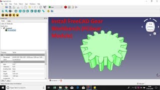 Install FreeCAD Gear Workbench FCGear Module
