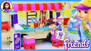 LEGO Friends Amusement Park Hot Dog Van Build Review Silly Play - Kids Toys