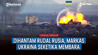 Kendaraan Militer dan Markas Ukraina Kena Bom Rusia, Begini Cuplikannya!