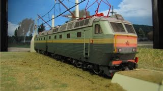 Обзор бумажной модели, секции электровоза постоянного тока ЧС7-074, 1/87, Modeller