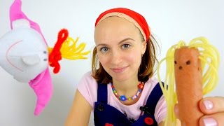 Маша и подружки! Театр: человечек из сосиски и спагетти