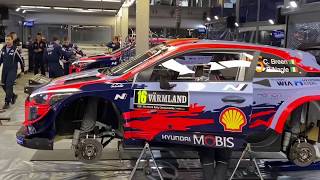 Rally Sweden 2020 Wednesday Service Park & recce.