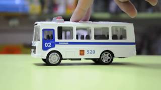 Игрушка автобус ПАЗ 3205 полиция 02 "ТехноПарк" 134331
