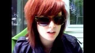another smoking girl in a leather jacket