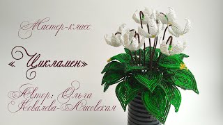 ОБЗОР К МАСТЕР-КЛАССУ «ЦИКЛАМЕН»/ Ольга Ковалева-Лисовская  /Цветы из бисера/Бисероплетение