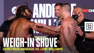 Demetrius Andrade & Liam Williams Have HEATED Weigh-In & Face-Off