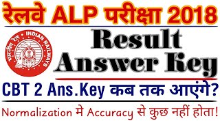 RRB ALP And TECHNICIAN CBT 2 Answer Key & Result | There is no role of accuracy in Normalisation