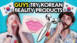 Guys Try Korean Beauty Products For The First Time | React