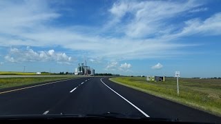 САСКАЧЕВАН Канада. Пейзажи  из окна нашего авто.