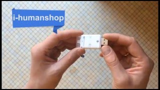 ihunanshop флешка для iPhone/iPad/Android со сменной MicroSD-картой до 128 Гб