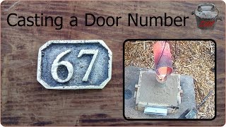 Cast Brass Door Number. Lost foam casting