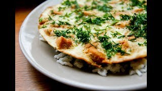 Оякодон японский омлет с рисом и курицей