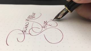 Pelikan M800 Red Stripes Fine Nib Writing Sample