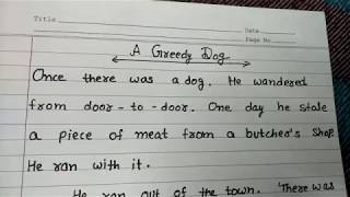 A greedy dog story for teachers in English for to teach students in education channel by Ritashu