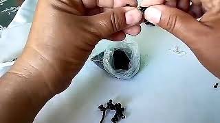 Aretes racimo de chaquira y chaquiron