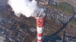 Дымовая труба Харьковской ТЭЦ-5 (DJI PHANOM VISION+)