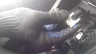 снять трос кулисы акпп fluence, megan 3