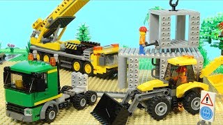 Lego Construction Site (Skyscraper Building, Mobile Crane, Excavator, Toy Vehicles for Kids)
