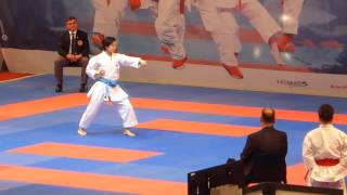 Karate 1 Paris 2016 kata female, USA Kokumai vs JPN Iwamoto