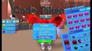 Roblox Mining Simulator TOKEN CODES 500+