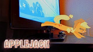 МАЙ ЛИТЛ ПОНИ ЭППЛДЖЕК РАССЕРДИЛАСЬ И УДАРИЛА ТВ  в реальной жизни ? APPLEJACK IN REAL LIFE ?