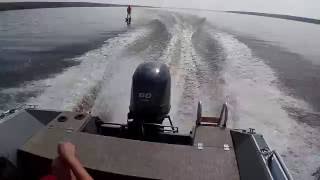 Spinningline SL470 & Yamaha F60 FETL катание на водных лыжах в 68 лет