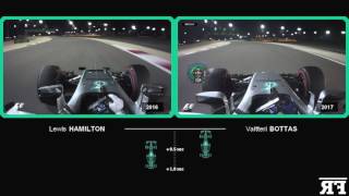 F1 Comparison Laps Onboard | F1 2016 vs 2017 Qualifying Sakhir